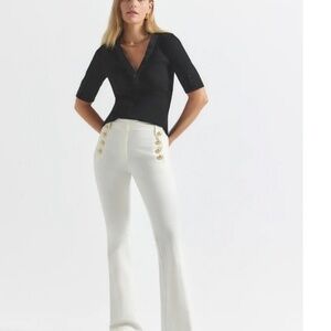 Derek Lam ROBERTSON FLARE TROUSERS White Womens Pants